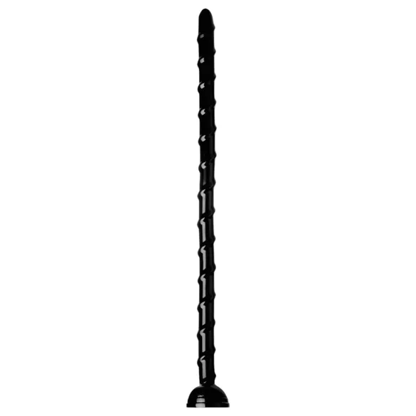 Hosed Swirl - anale dildo - dun en flexibel - zwart - 18 cm