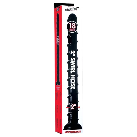 Hosed Swirl Tchick - anaal dildo - gebogen - siliconen - zwart - 18 cm