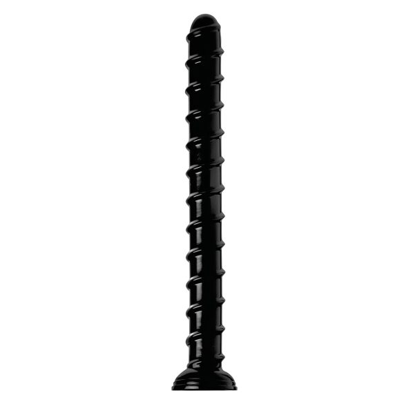 Hosed Swirl Tchick - anaal dildo - gebogen - siliconen - zwart - 18 cm