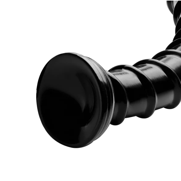Hosed Swirl Tchick - anaal dildo - gebogen - siliconen - zwart - 18 cm