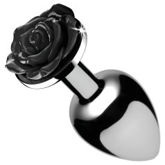   Booty Sparks Black Rose - anale plug - aluminium - zilver/zwart