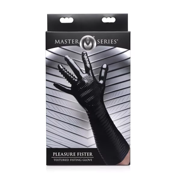 XR Brands - Pleasure Fister - getextureerde fistinghandschoen (zwart)