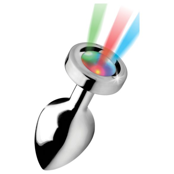 Booty Sparks - verlichte anaalplug - medium (zilver)