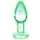 Booty Sparks Glow in the Dark L - glazen buttplug (transparant)