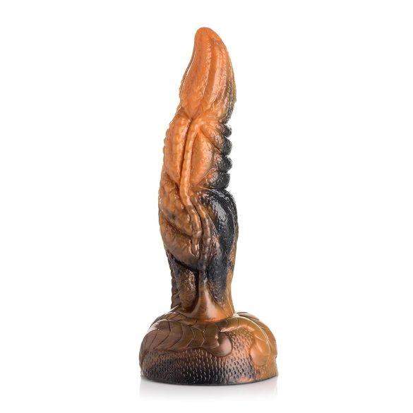 Creature Cocks Ravager - Textuurrijke siliconen dildo 20cm (oranje)