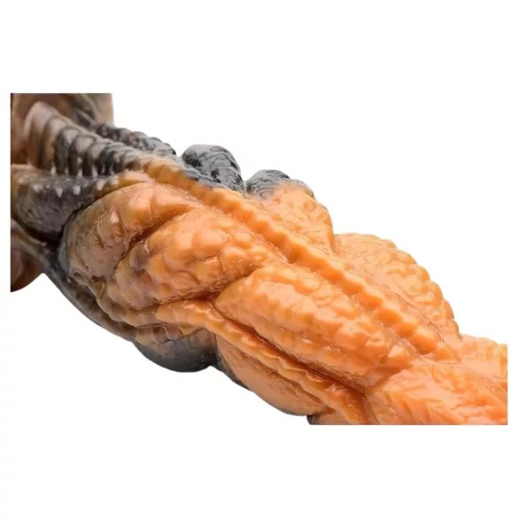 Creature Cocks Ravager - siliconen dildo met textuur - 20cm - oranje
