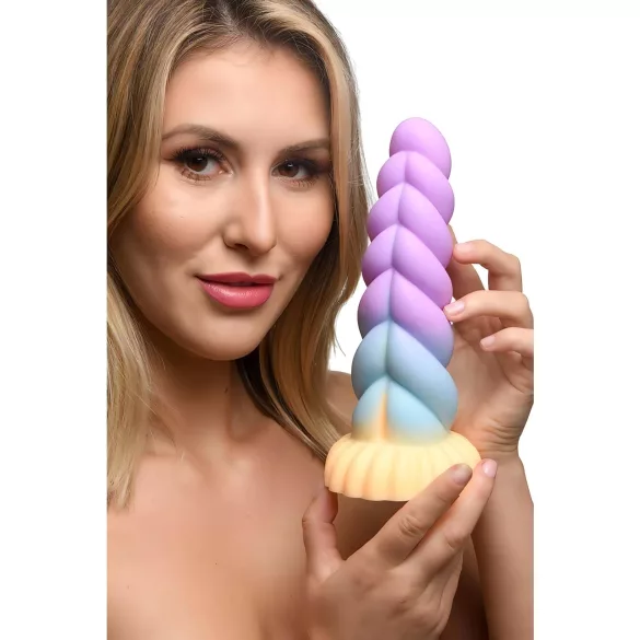 Creature Cocks Mystique - dildo unicorn - 21 cm - paars geel