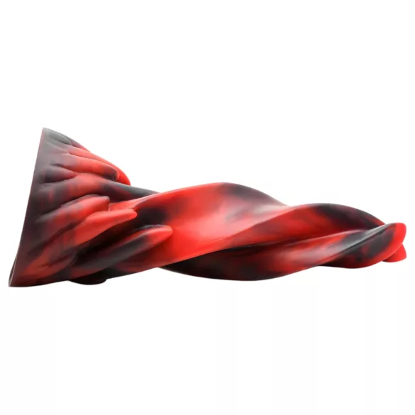 Creature Cocks Hell Kiss - gedraaide siliconen dildo - 19 cm (rood)