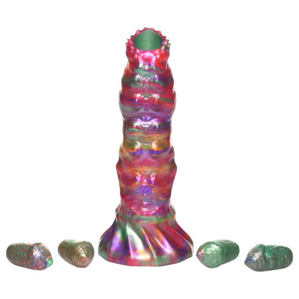 Larva van de Ruimteseks: Regenboog Alien Dildo