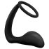 Anal Adventures Platinum - anaal dildo met penisring - zwart