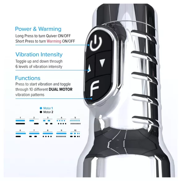 Fleshlight Quiver - vibrerende en verwarmende masturbator (vagina)