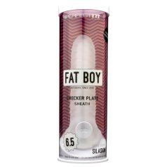 Fat Boy Checker Box - penismantel - structuur - wit - 17 cm