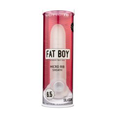 Fat Boy Micro Ribbed - penismantel - geribbeld - 17cm - wit