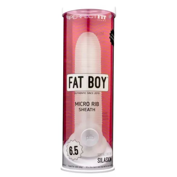 Perfect Fit - Fat Boy Micro Ribbed - penishuls (17 cm, wit)