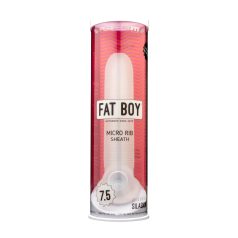 Fat Boy Micro Ribbed - penismantel - geribd - wit - 19cm
