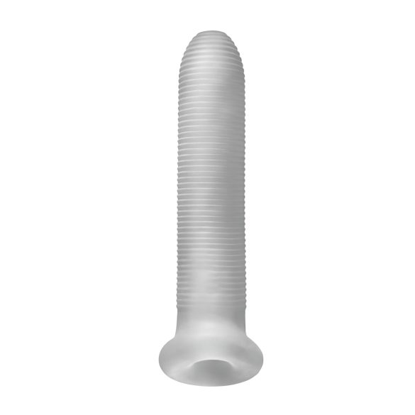 Fat Boy Micro Ribbed - penismantel - geribd - wit - 19cm
