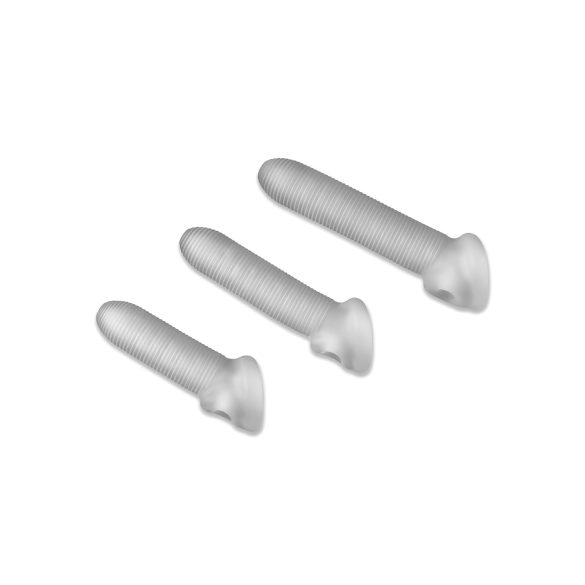 Fat Boy Micro Ribbed - penismantel - geribd - wit - 19cm