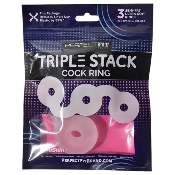 Perfect Fit Triple - penisring set - wit