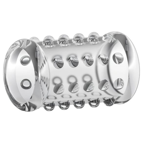 Stay Hard - penis sleeve met stippen - transparant