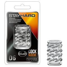 Stay Hard - penis sleeve met patroon - transparant