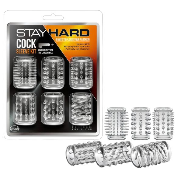 Stay Hard - penismanchetset - doorzichtig (6 stuks)