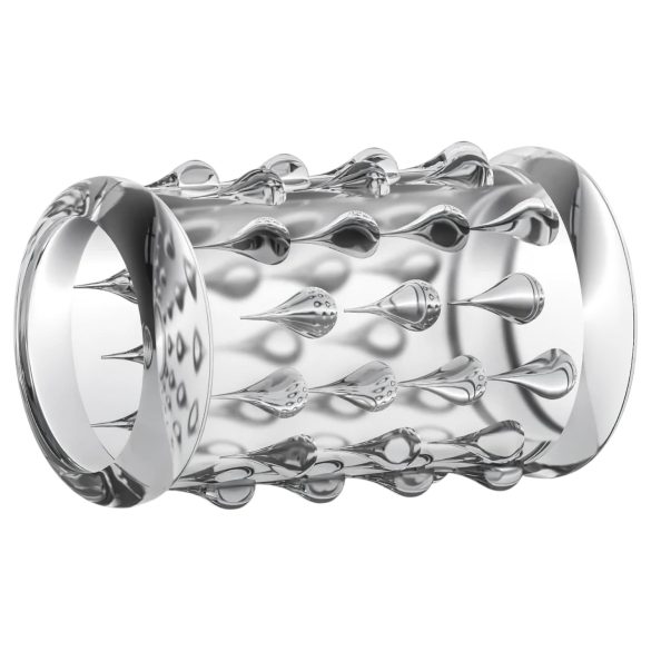 Stay Hard - penis sleeve met bolletjes - transparant