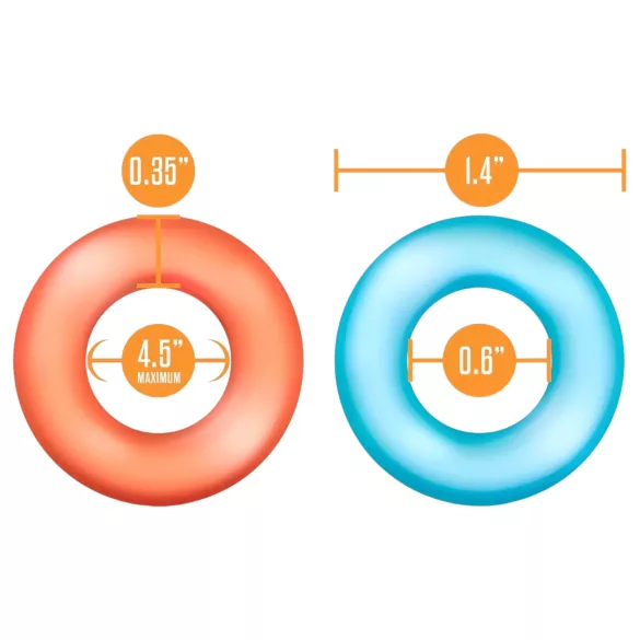 King of the Ring - penisringen set - siliconen - multicolor - 6 stuks