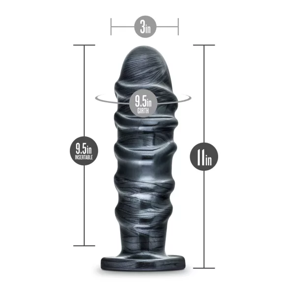 Blush Jet - XXL anale dildo (zwart)