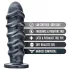 Blush Jet - XXL anale dildo (zwart)