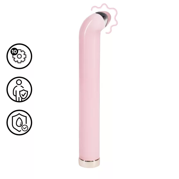 Loveline - G-punt glazen vibrator (roze)