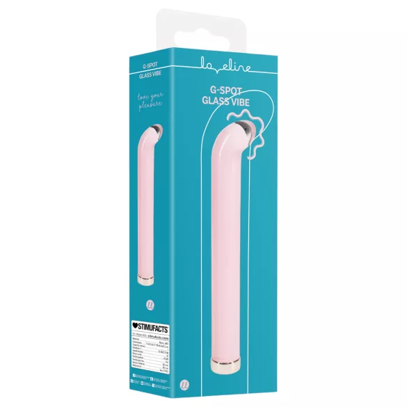 Loveline - G-punt glazen vibrator (roze)
