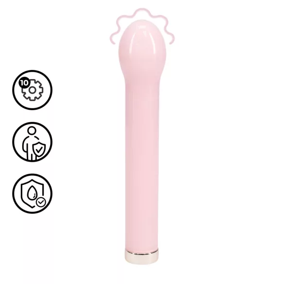 Loveline - glazen vibrator met bolvormige kop (roze)