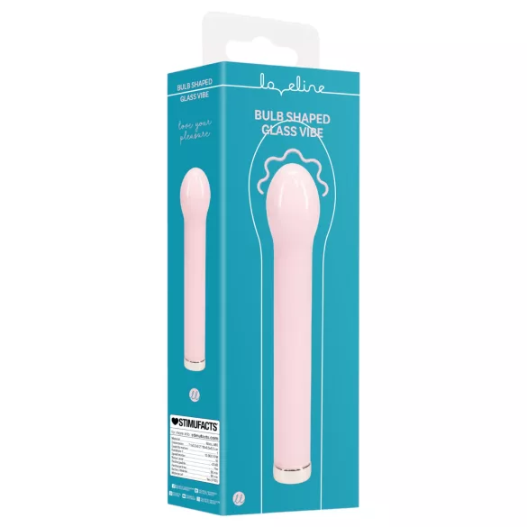 Loveline - glazen vibrator met bolvormige kop (roze)