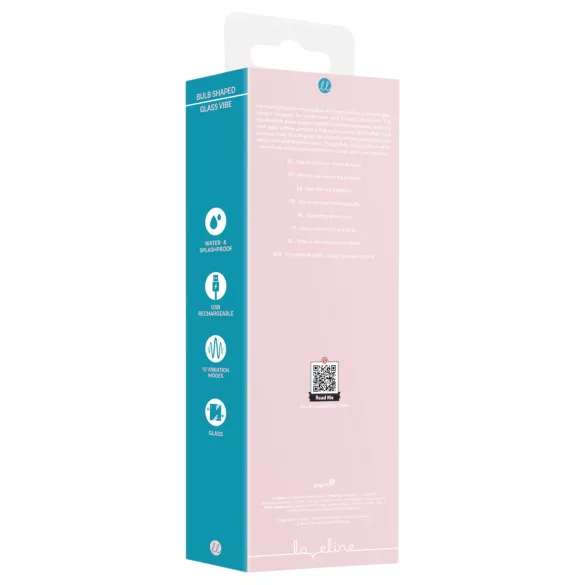 Loveline - glazen vibrator met bolvormige kop (roze)