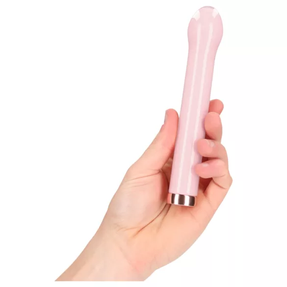 Loveline - glazen vibrator met bolvormige kop (roze)