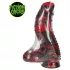 Ouch! Dark Lycan Spawn - siliconen fantasiedildo (rood-zwart)