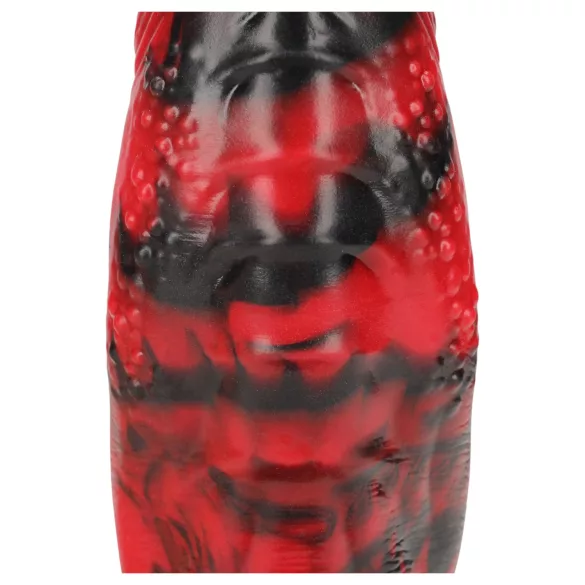 Ouch! Dark Lycan Spawn - siliconen fantasiedildo (rood-zwart)