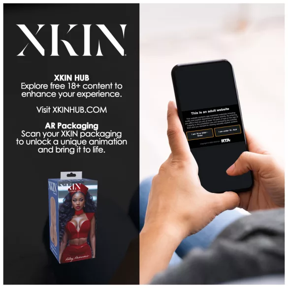 XKIN Naughty Nurse Riley - levensechte kunstvagina‑masturbator (donker natureltint)