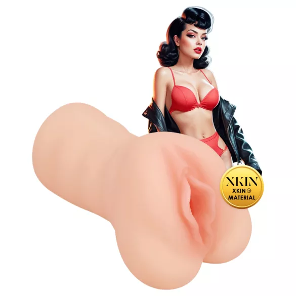 XKIN Greaser Girl Misty - levensechte kunstvagina‑masturbator (natuurkleur)