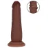 RealRock - levensechte dildo met dubbele dichtheid (bruin) - 15,5 cm