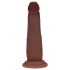 RealRock - levensechte dildo met dubbele dichtheid (bruin) - 15,5 cm