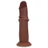 RealRock - levensechte dildo met dubbele dichtheid (bruin) - 15,5 cm