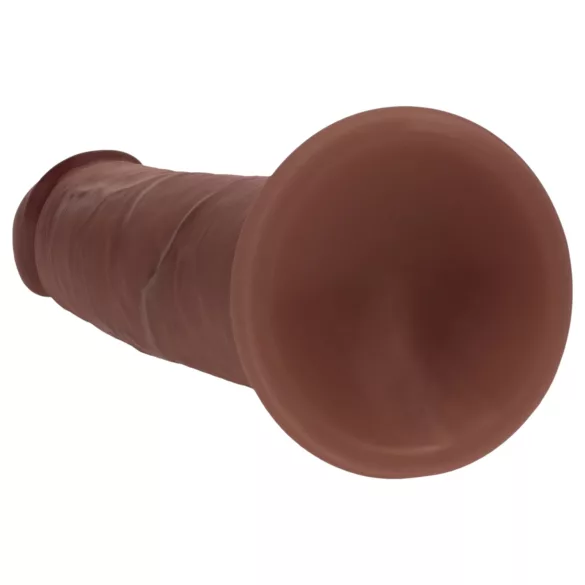 RealRock - levensechte dildo met dubbele dichtheid (bruin) - 15,5 cm
