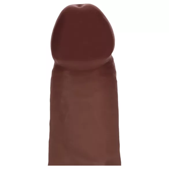 RealRock - levensechte dildo met dubbele dichtheid (bruin) - 15,5 cm