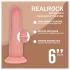 RealRock - dubbel-densiteit realistische dildo (huidskleur) - 15,5 cm