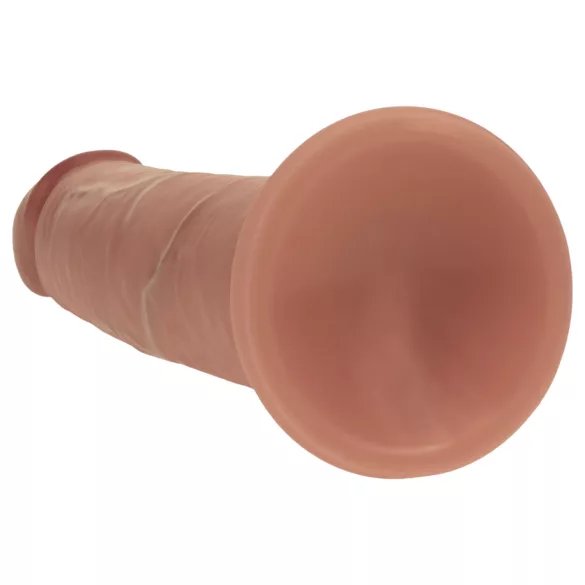 RealRock - realistische dildo met dubbele dichtheid (gebruind) - 15,5 cm