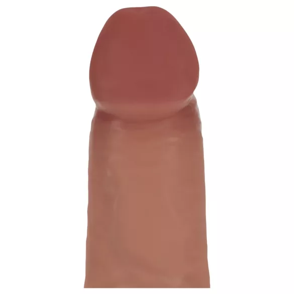 RealRock - realistische dildo met dubbele dichtheid (gebruind) - 15,5 cm