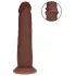 RealRock - realistische dildo met dubbele dichtheid (bruin) - 18,5 cm
