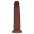 RealRock - realistische dildo met dubbele dichtheid (bruin) - 18,5 cm