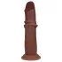RealRock - realistische dildo met dubbele dichtheid (bruin) - 18,5 cm
